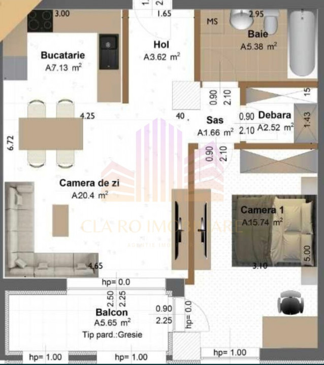 De vanzare  apartament 2 camere Concept 9 ! Targu Mures